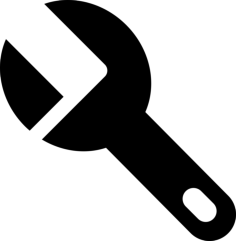 Big Wrench Silhouette Cutting Svg Files, Free Vectors File